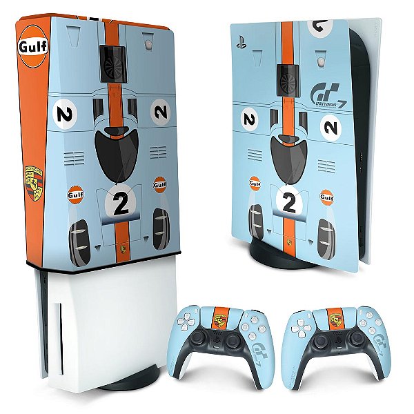 KIT PS5 Skin e Capa Anti Poeira - Gran Turismo 7