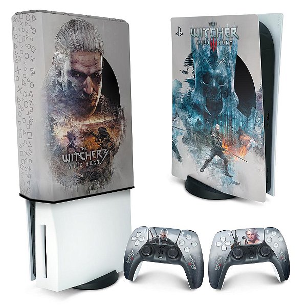 KIT PS5 Skin e Capa Anti Poeira - The Witcher 3