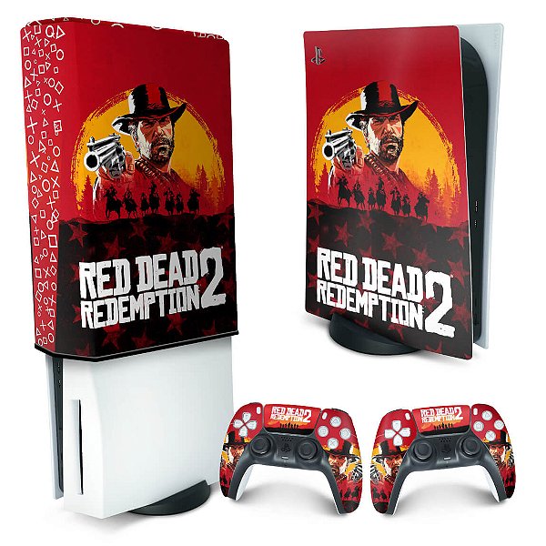 KIT PS5 Skin e Capa Anti Poeira - Red Dead Redemption 2