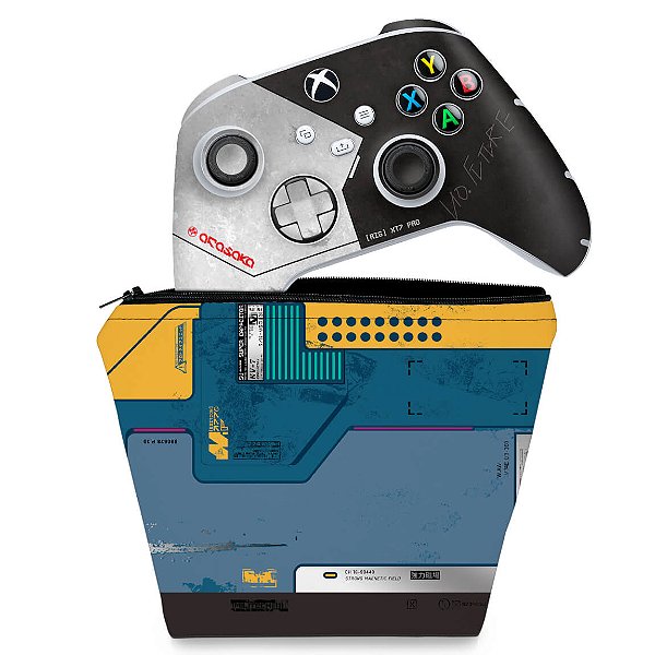 KIT Capa Case e Skin Xbox Series S X Controle - Cyberpunk 2077 Bundle