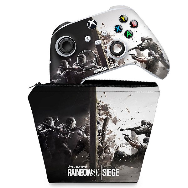 KIT Capa Case e Skin Xbox Series S X Controle - Tom Clancy's Rainbow Six Siege