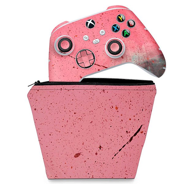 KIT Capa Case e Skin Xbox Series S X Controle - Abstrato #99