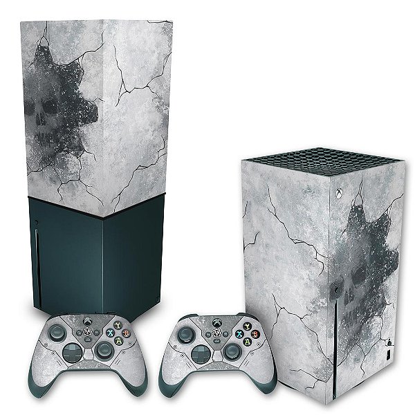 KIT Xbox Series X Skin e Capa Anti Poeira - Gears 5 Bundle