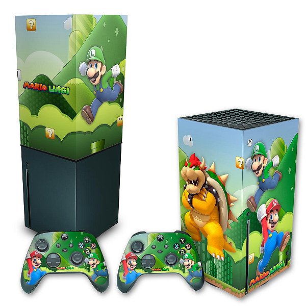 KIT Xbox Series X Skin e Capa Anti Poeira - Super Mario