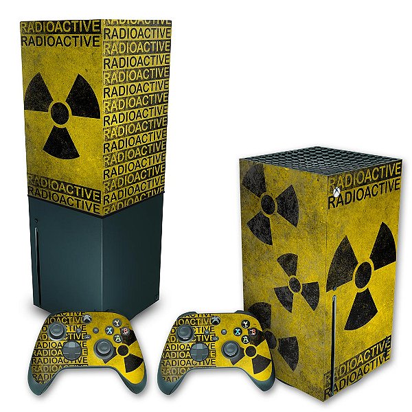 KIT Xbox Series X Skin e Capa Anti Poeira - Radioativo