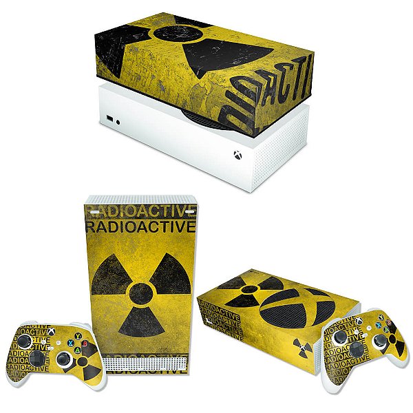 KIT Xbox Series S Skin e Capa Anti Poeira - Radioativo