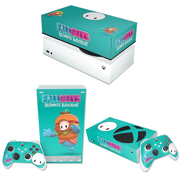 KIT Xbox Series S Skin e Capa Anti Poeira - Fall Guys