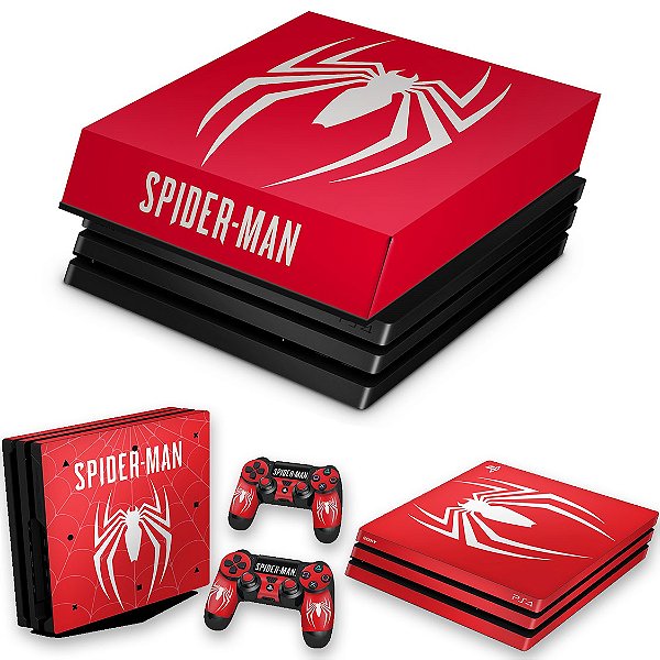 KIT PS4 Pro Skin e Capa Anti Poeira - Spider-Man Bundle