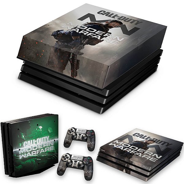 KIT PS4 Pro Skin e Capa Anti Poeira - Call Of Duty Modern Warfare