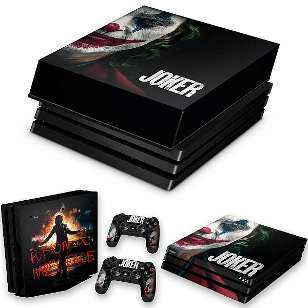 KIT PS4 Pro Skin e Capa Anti Poeira - Joker Coringa Filme