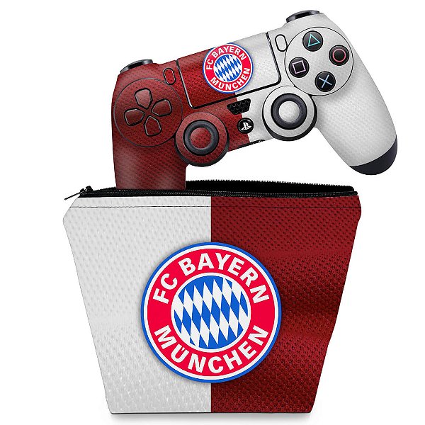 KIT Capa Case e Skin PS4 Controle  - Bayern