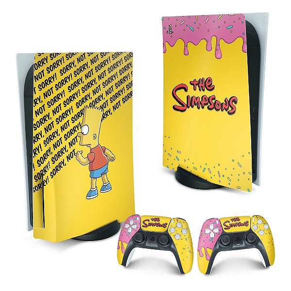 Skin PS5 Controle Playstation 5 Adesivo - The Simpsons - Escorrega