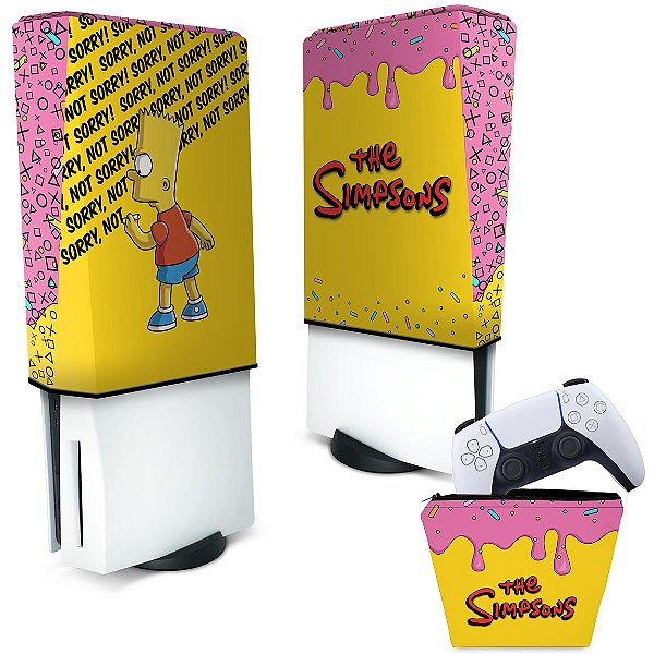 KIT Capa PS5 e Case Controle - The Simpsons