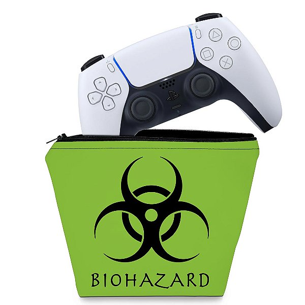 Capa PS5 Controle Case - Biohazard Radioativo