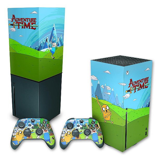 KIT Xbox Series X Skin e Capa Anti Poeira - Hora de Aventura