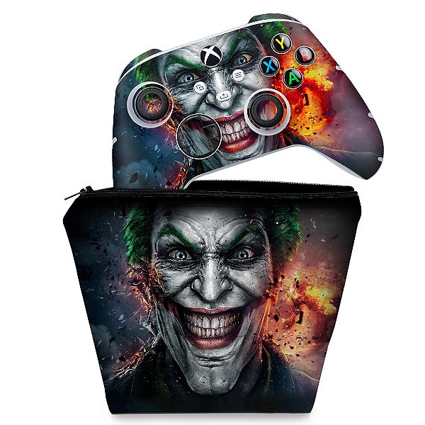 KIT Capa Case e Skin Xbox Series S X Controle - Coringa Joker