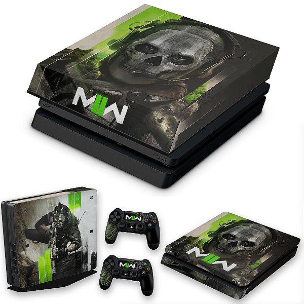 KIT PS4 Slim Skin e Capa Anti Poeira - Call Of Duty Modern Warfare II