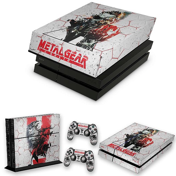 KIT PS4 Fat Skin e Capa Anti Poeira - Metal Gear Solid