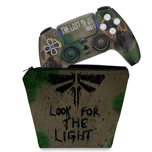 KIT Capa Case e Skin PS5 Controle - The Last of Us Part 1 I