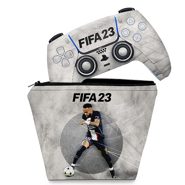 KIT Capa Case e Skin PS5 Controle - FIFA 23