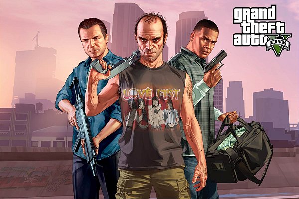 Poster Grand Theft Auto V Gta 5 Q