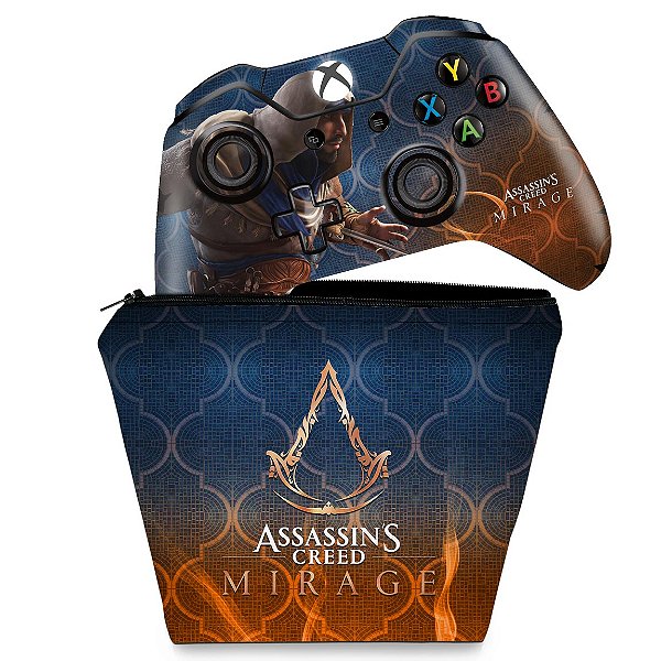 KIT Capa Case e Skin Xbox One Fat Controle - Assassin's Creed Mirage