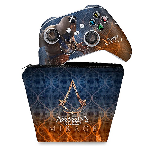 KIT Capa Case e Skin Xbox Series S X Controle - Assassin's Creed Mirage