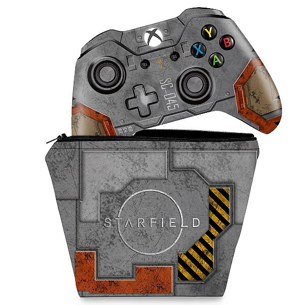 KIT Capa Case e Skin Xbox One Fat Controle - Starfield