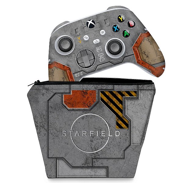 KIT Capa Case e Skin Xbox Series S X Controle - Starfield