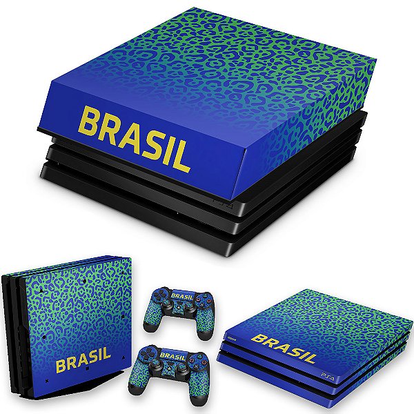 KIT PS4 Pro Skin e Capa Anti Poeira - Brasil