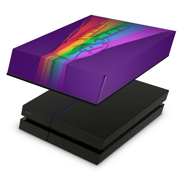 PS4 Fat Capa Anti Poeira - Rainbow Colors Colorido