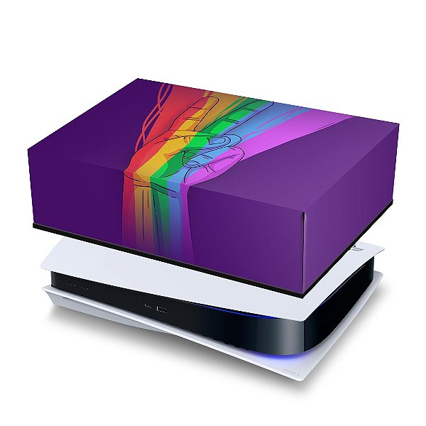 PS5 Fat Capa Anti Poeira - Rainbow Colors Colorido