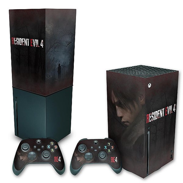 KIT Xbox Series X Capa Anti Poeira e Skin - Resident Evil 4 Remake