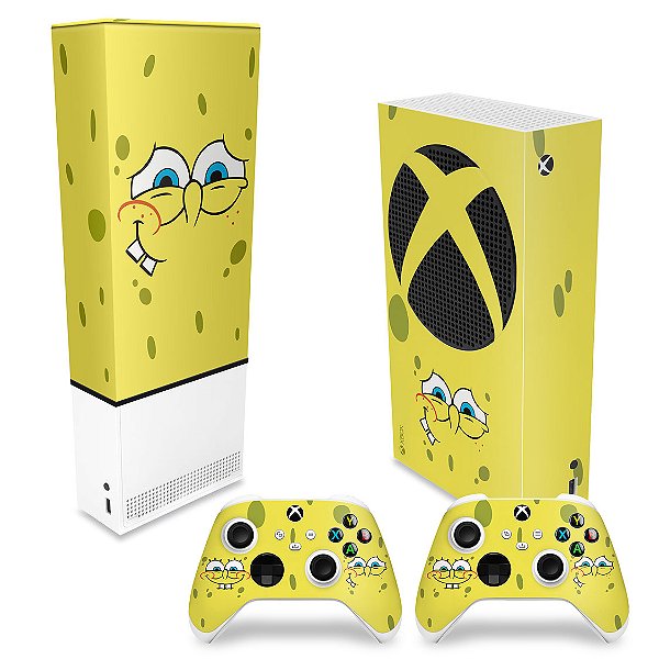 KIT Xbox Series S Capa Anti Poeira e Skin - Bob Esponja