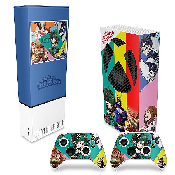 KIT Xbox Series S Capa Anti Poeira e Skin - Boku No Hero Academia