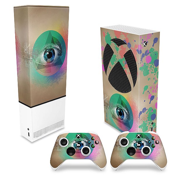 KIT Xbox Series S Capa Anti Poeira e Skin - Abstrato #89