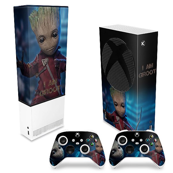 KIT Xbox Series S Capa Anti Poeira e Skin - Baby Groot