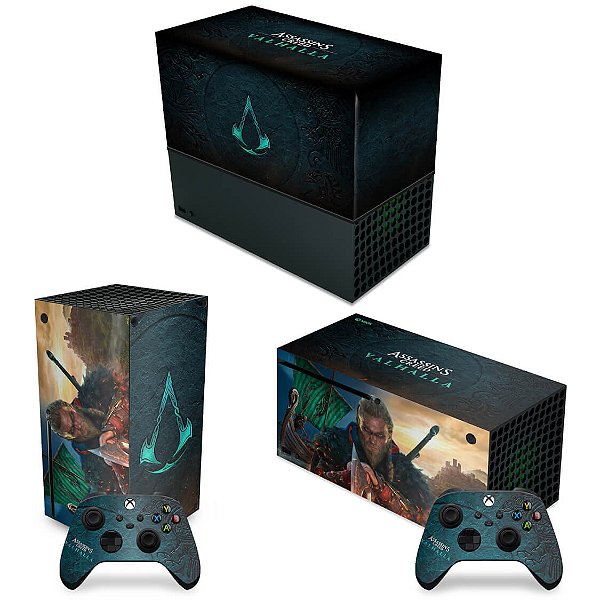 KIT Xbox Series X Capa Anti Poeira e Skin - Assassin's Creed Valhalla