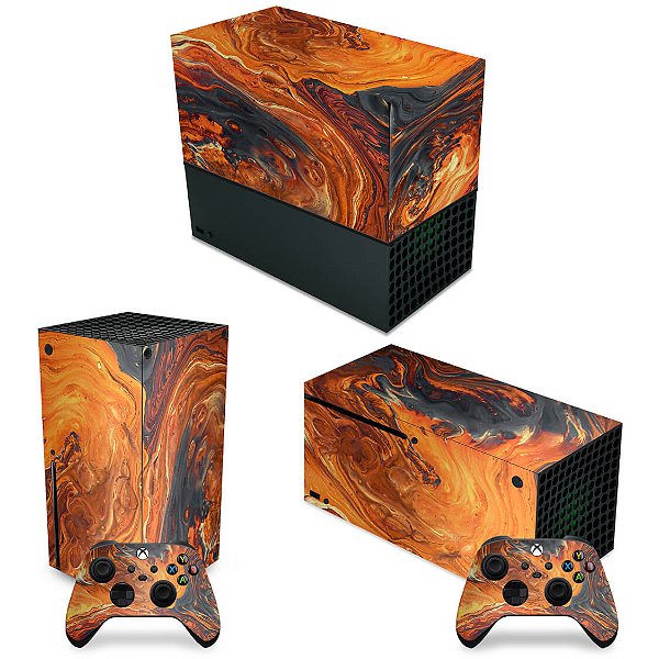 KIT Xbox Series X Capa Anti Poeira e Skin - Abstrato #95