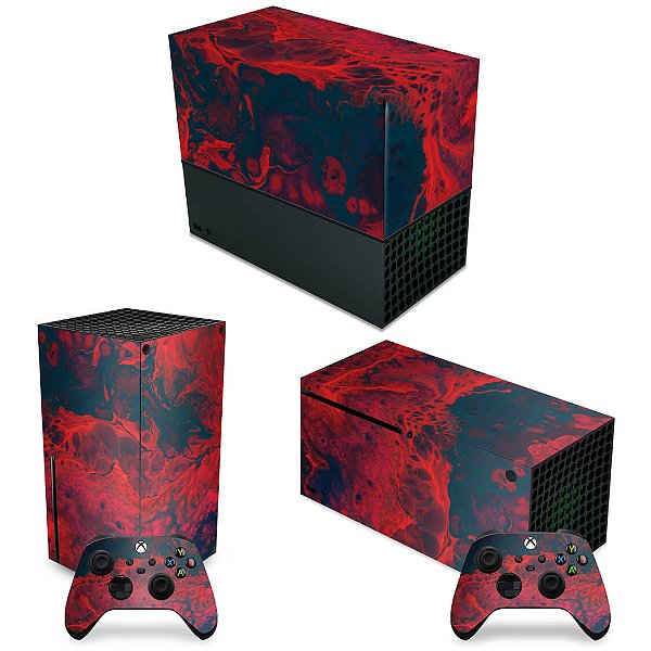 KIT Xbox Series X Capa Anti Poeira e Skin - Abstrato #98