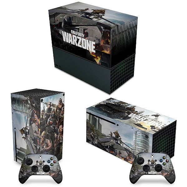 KIT Xbox Series X Capa Anti Poeira e Skin - Call of Duty Warzone