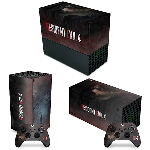 Capa Anti Poeira e Skin Xbox One X - Resident Evil 4 Remake em