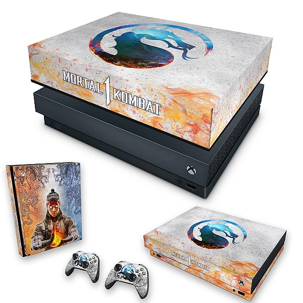 KIT Xbox One X Skin e Capa Anti Poeira - Mortal Kombat 1 - Pop Arte Skins