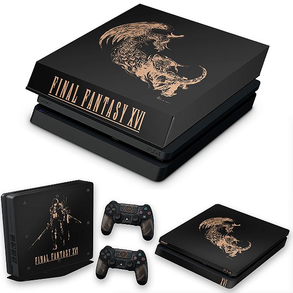 KIT PS4 Slim Skin e Capa Anti Poeira - Final Fantasy XVI Edition