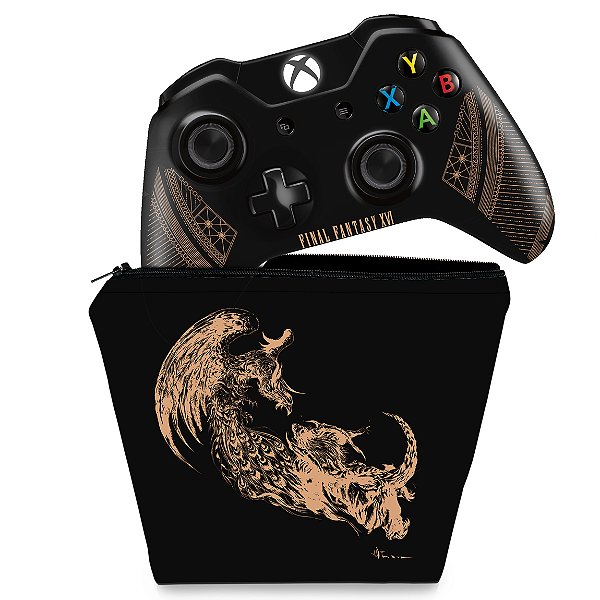 KIT Capa Case e Skin Xbox One Fat Controle - Final Fantasy XVI Edition