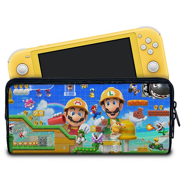 Case Nintendo Switch Lite Bolsa Estojo - Super Mario Maker 2
