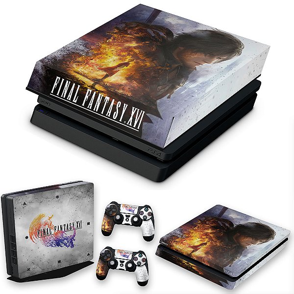 KIT PS4 Slim Skin e Capa Anti Poeira - Final Fantasy XVI