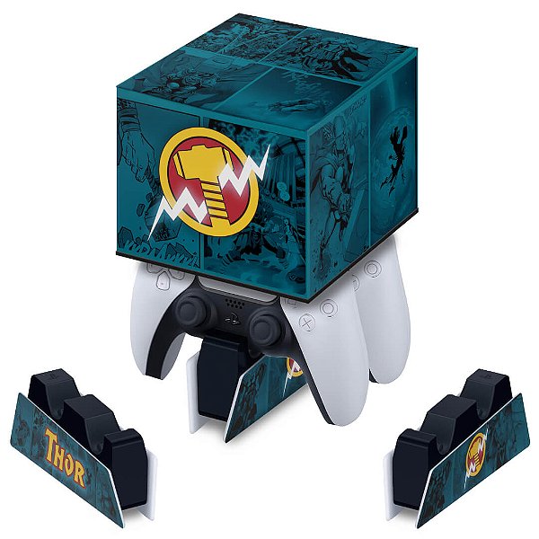 Capa PS5 Base de Carregamento Controle - Thor Comics