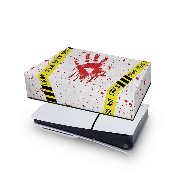 PS5 Slim Capa Anti Poeira - Cena De Crime Scene