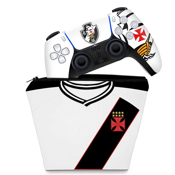 KIT Capa Case e Skin Anti Bolha PS5 Controle - Vasco B